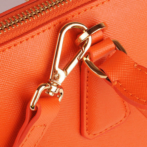 2014 Prada Saffiano Calf Leather Two Handle Bag BL0837 orange